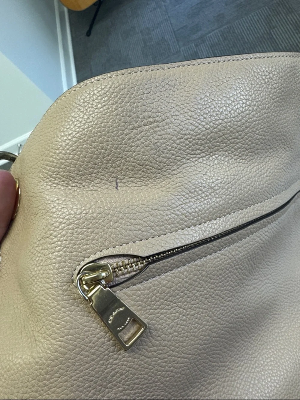 Coach Polished Pebble Leather Clarkson Hobo Purse - Picture 9 of 9